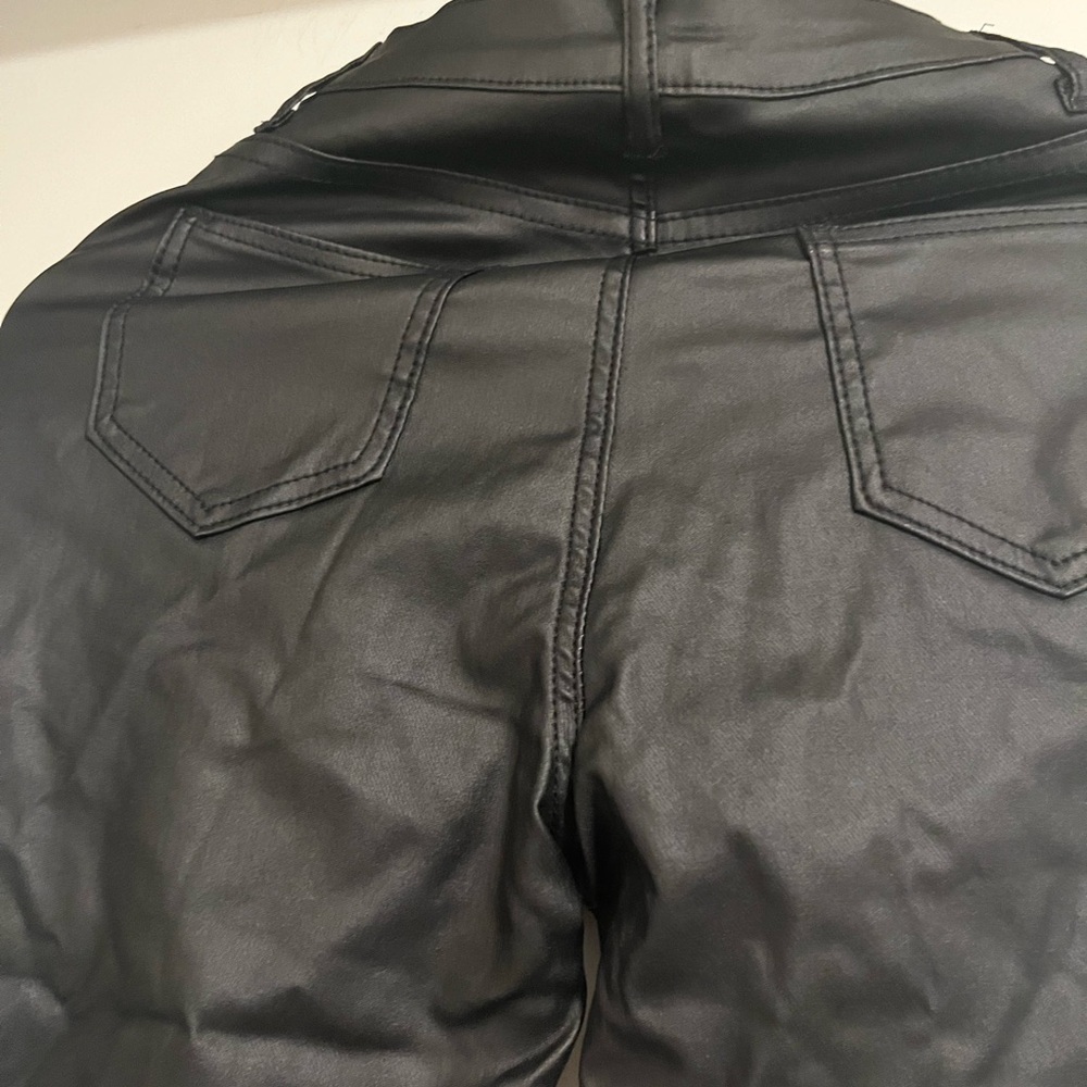Faux leather pants